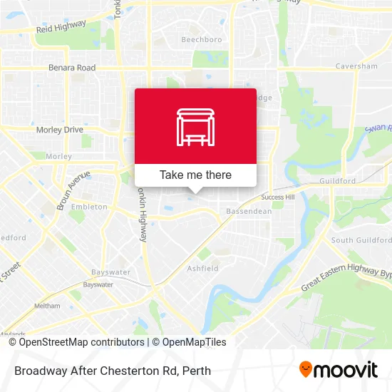 Mapa Broadway   After Chesterton Rd