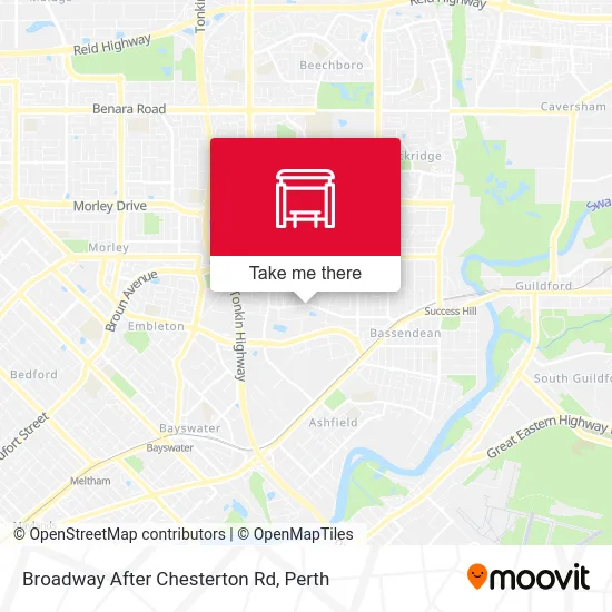 Mapa Broadway   After Chesterton Rd