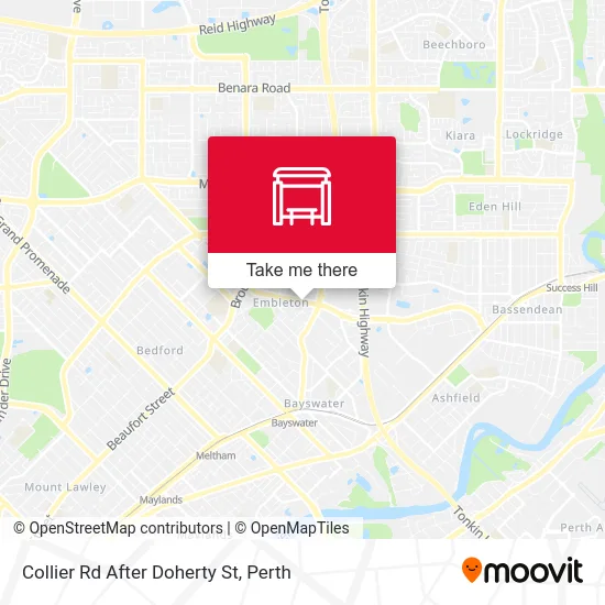 Mapa Collier Rd After Doherty St