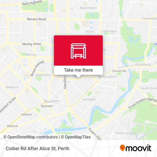 Mapa Collier Rd After Alice St
