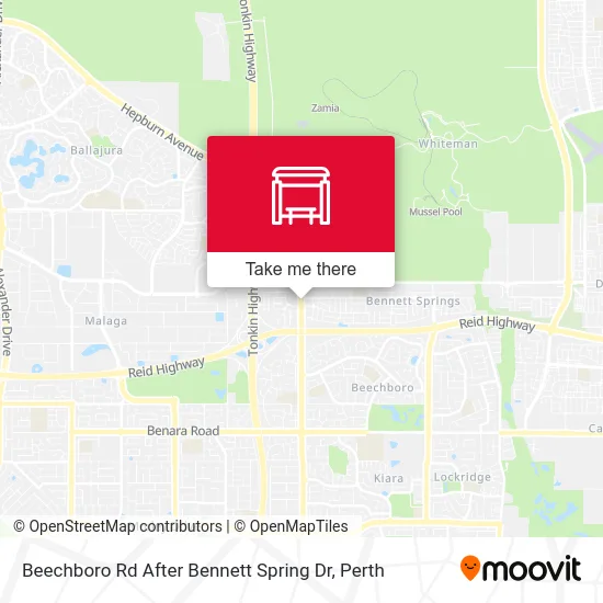 Mapa Beechboro Rd After Bennett Spring Dr