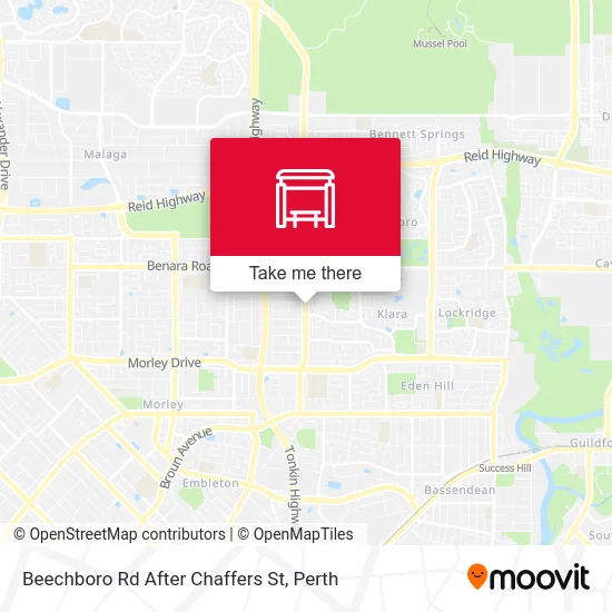 Mapa Beechboro Rd After Chaffers St