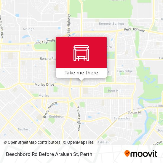 Beechboro Rd Before Araluen St map