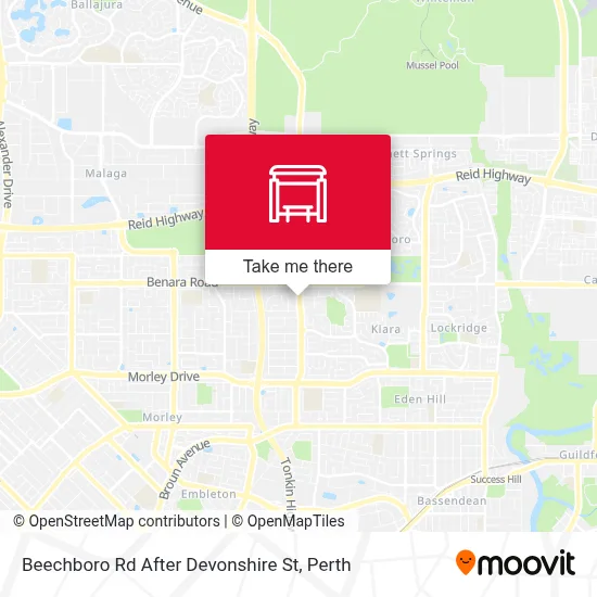 Mapa Beechboro Rd After Devonshire St