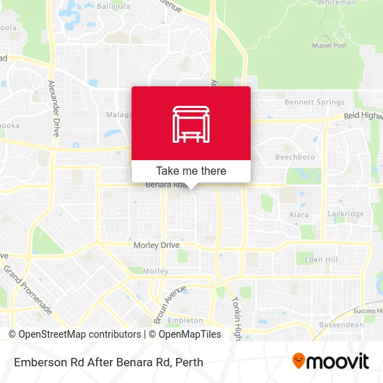 Mapa Emberson Rd After Benara Rd