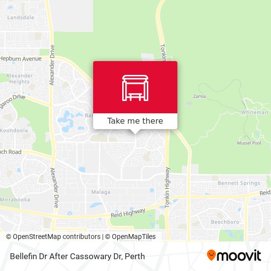 Bellefin Dr After Cassowary Dr map