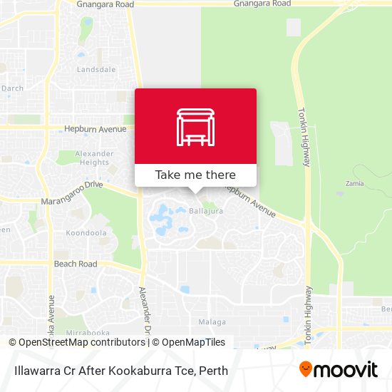Illawarra Cr After Kookaburra Tce map