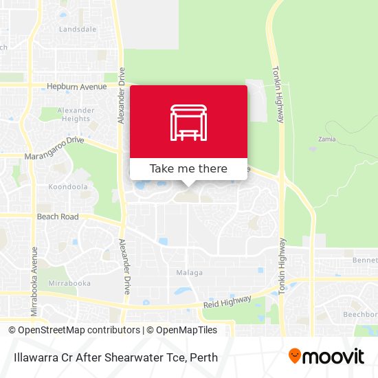 Illawarra Cr After Shearwater Tce map