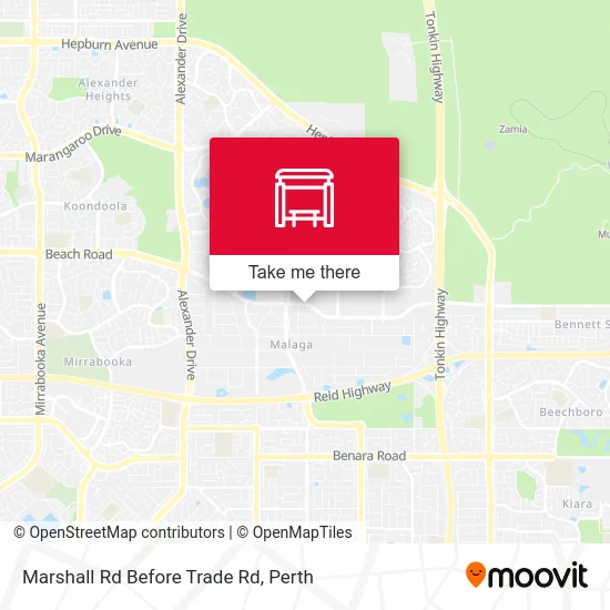 Mapa Marshall Rd Before Trade Rd