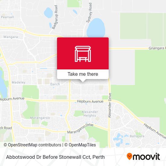 Abbotswood Dr Before Stonewall Cct map