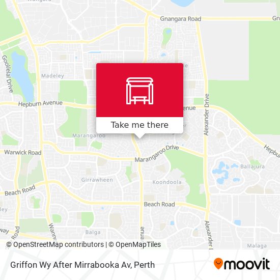 Griffon Wy After Mirrabooka Av map