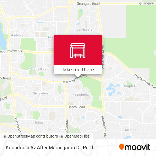 Koondoola Av After Marangaroo Dr map