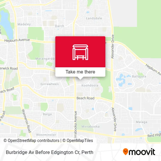 Mapa Burbridge Av Before Edgington Cr