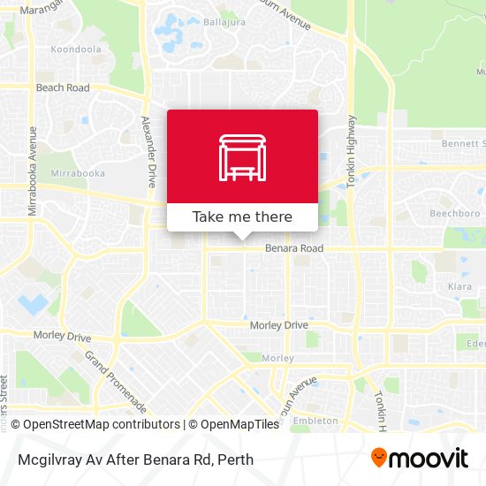 Mcgilvray Av After Benara Rd map