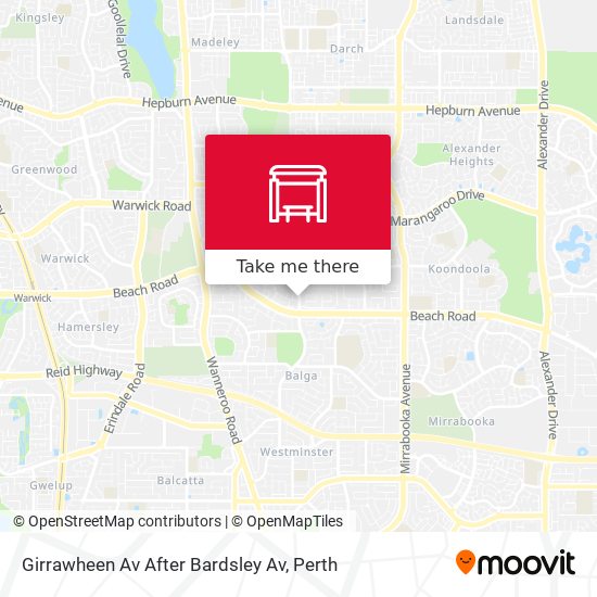 Girrawheen Av After Bardsley Av map