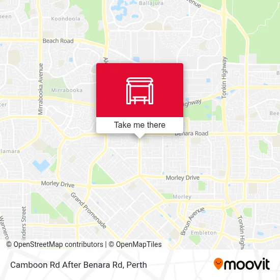 Mapa Camboon Rd After Benara Rd