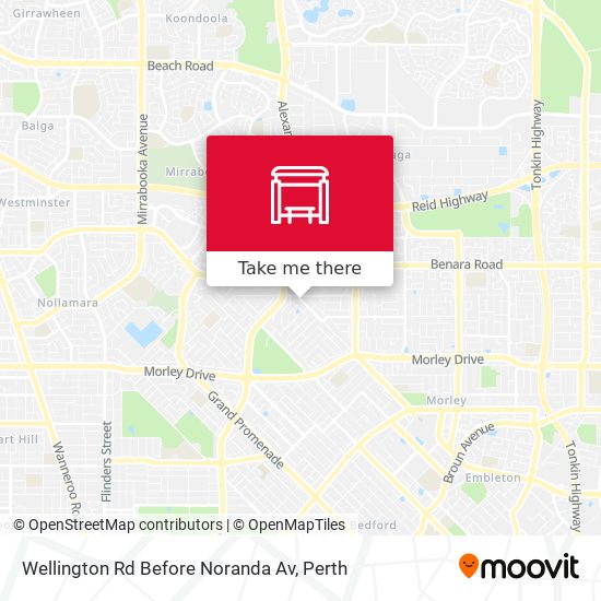 Wellington Rd Before Noranda Av map