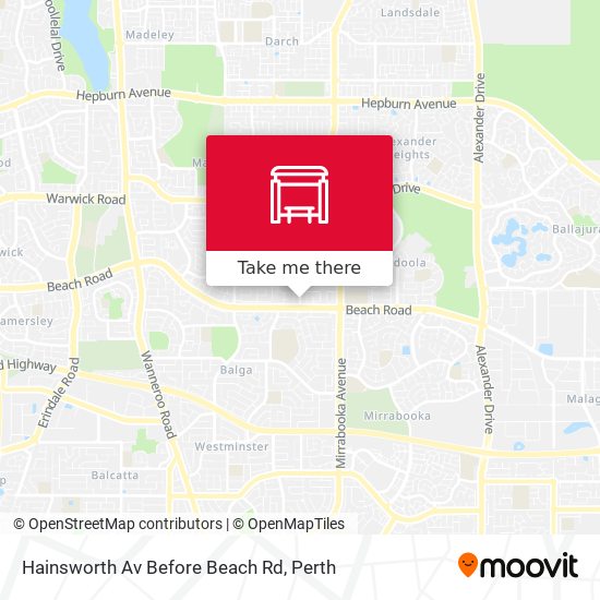 Hainsworth Av Before Beach Rd map