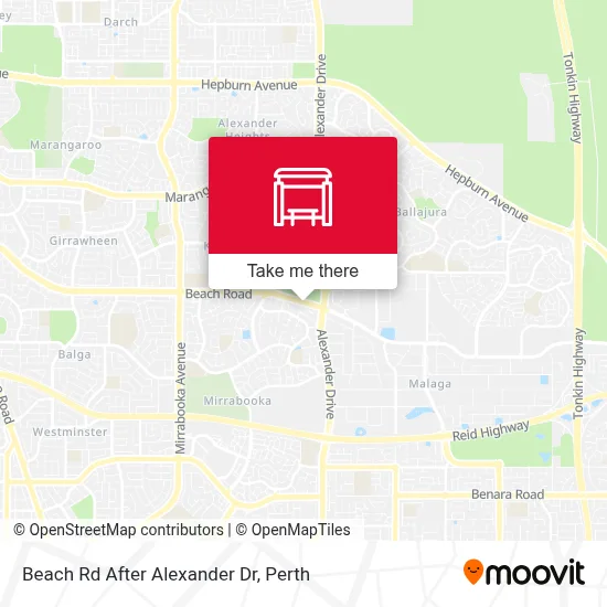 Mapa Beach Rd After Alexander Dr