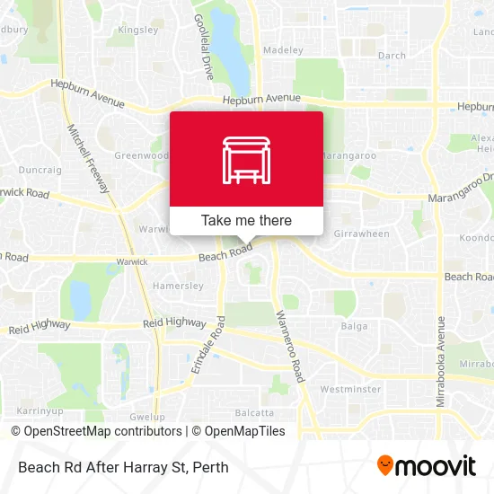 Mapa Beach Rd After Harray St