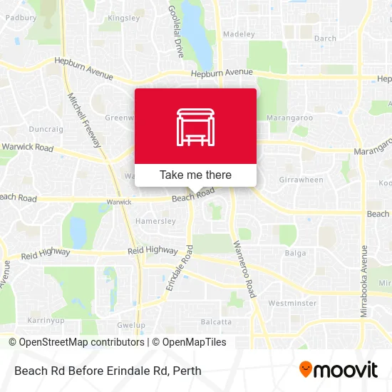 Mapa Beach Rd Before Erindale Rd