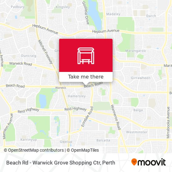 Beach Rd - Warwick Grove Shopping Ctr map