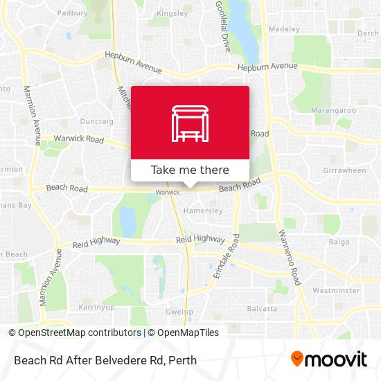 Beach Rd After Belvedere Rd map