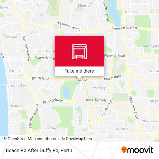 Mapa Beach Rd After Duffy Rd