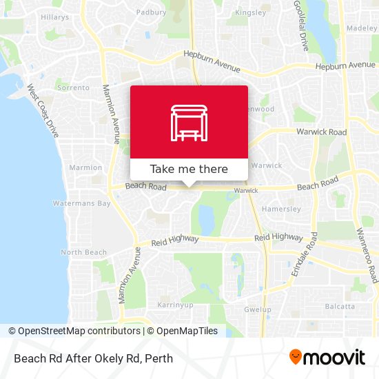 Beach Rd After Okely Rd map