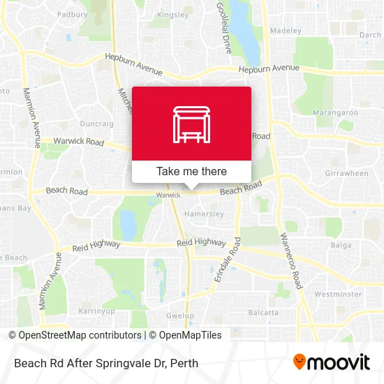 Mapa Beach Rd After Springvale Dr