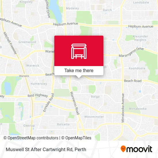 Mapa Muswell St After Cartwright Rd