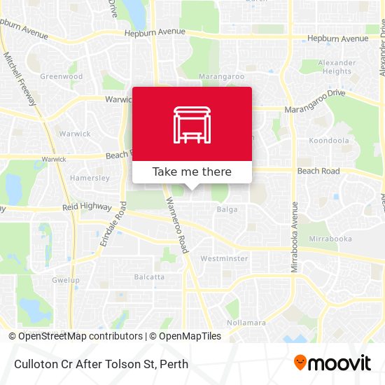 Culloton Cr After Tolson St map