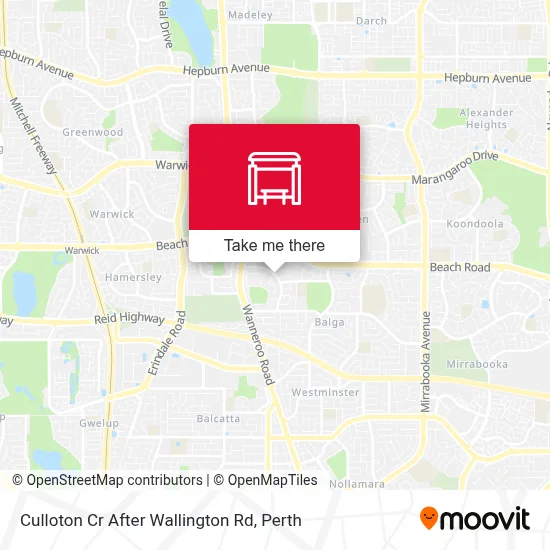 Mapa Culloton Cr After Wallington Rd