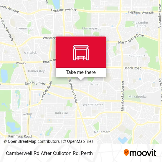 Mapa Camberwell Rd After Culloton Rd