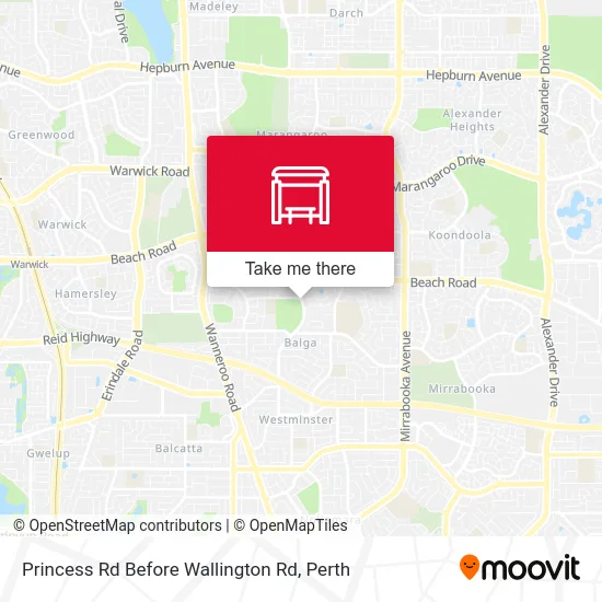Mapa Princess Rd Before Wallington Rd
