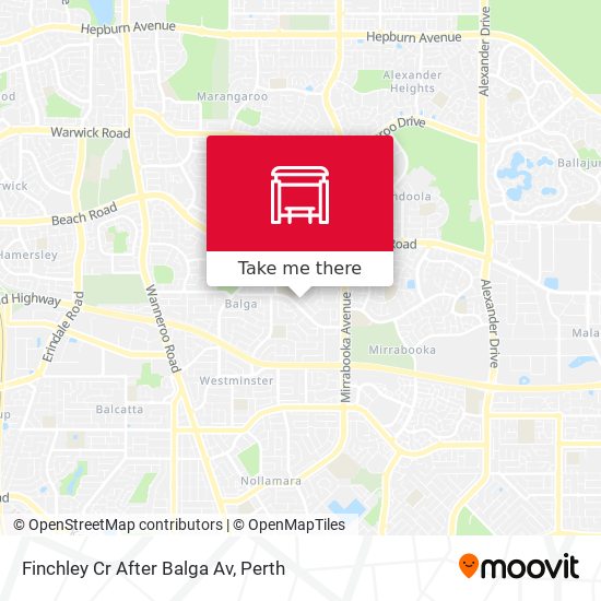 Finchley Cr After Balga Av map