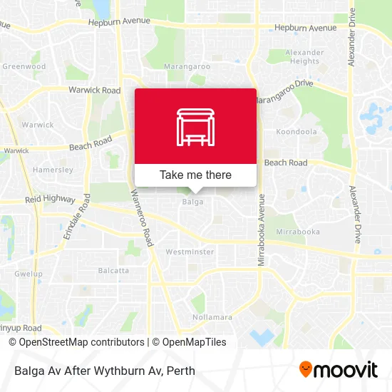 Mapa Balga Av After Wythburn Av