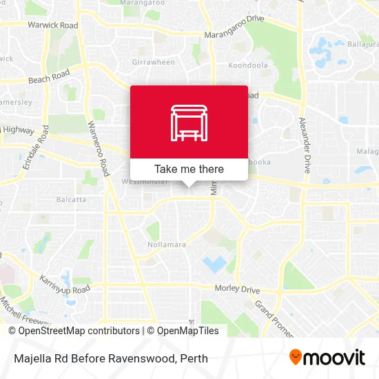 Mapa Majella Rd Before Ravenswood