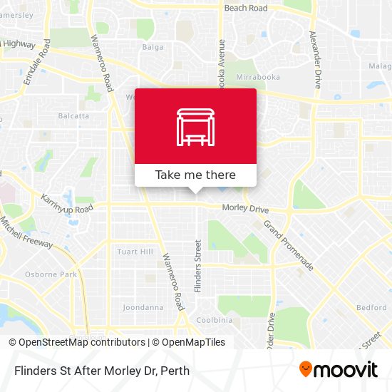 Flinders St After Morley Dr map