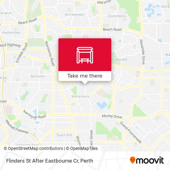 Flinders St After Eastbourne Cr map