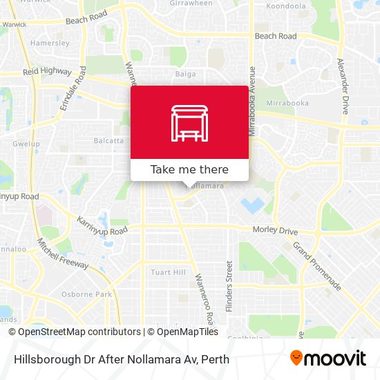 Hillsborough Dr After Nollamara Av map