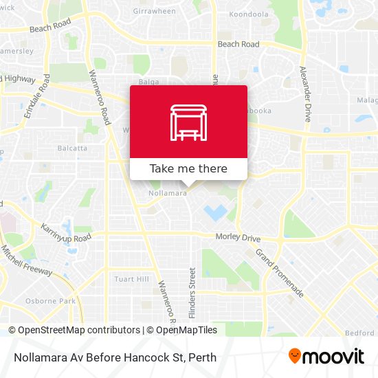 Nollamara Av Before Hancock St map
