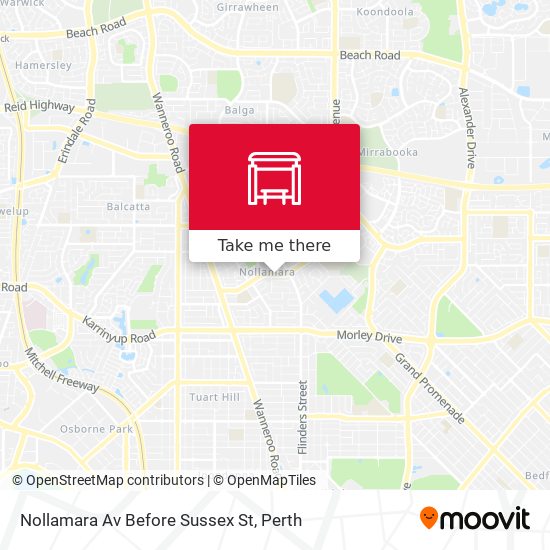 Nollamara Av Before Sussex St map