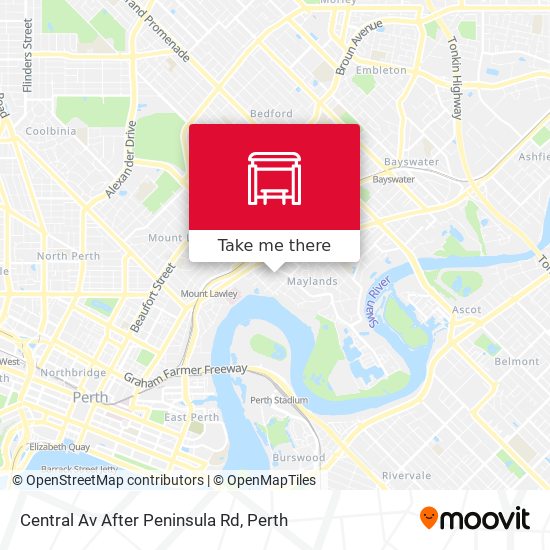 Central Av After Peninsula Rd map