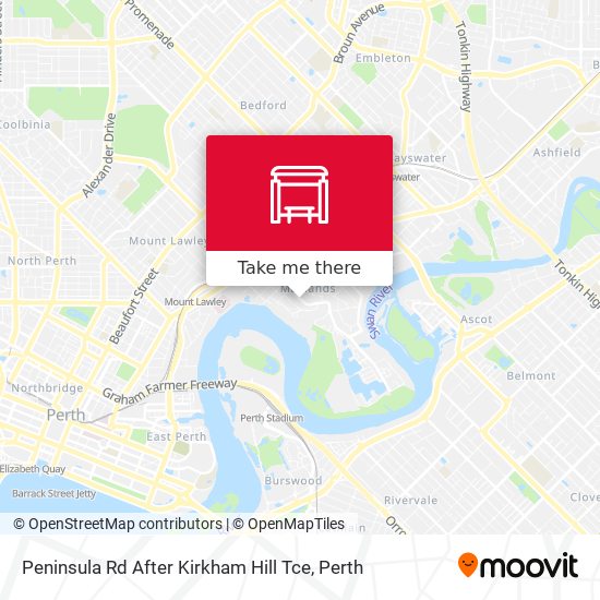 Peninsula Rd After Kirkham Hill Tce map