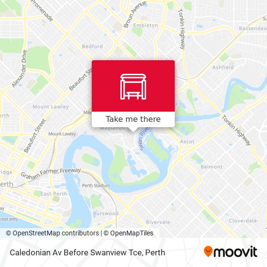 Caledonian Av Before Swanview Tce map