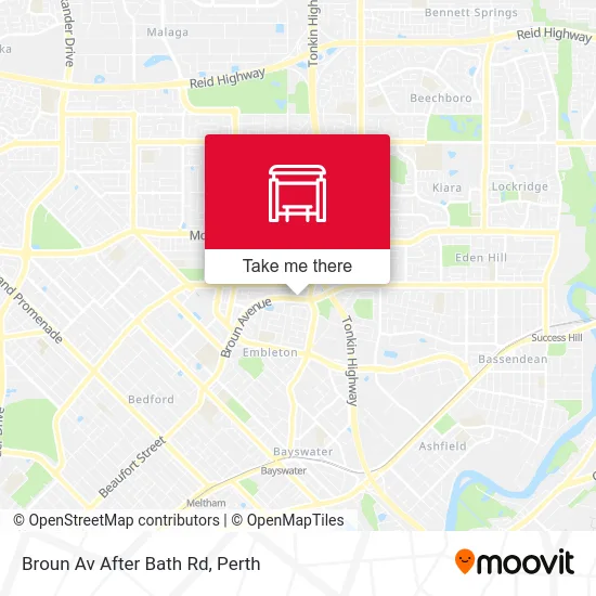 Mapa Broun Av After Bath Rd