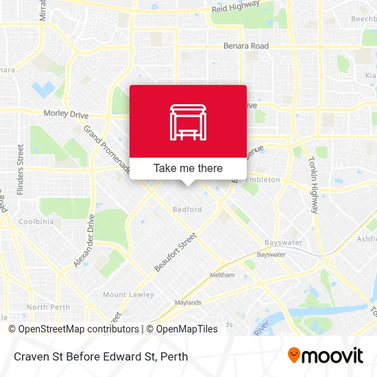 Mapa Craven St Before Edward St