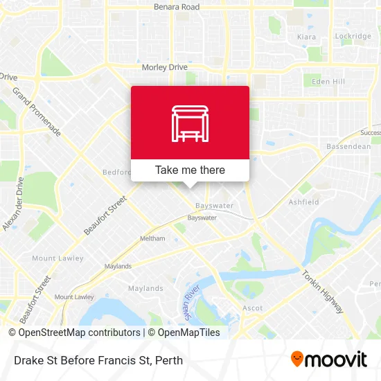 Mapa Drake St Before Francis St