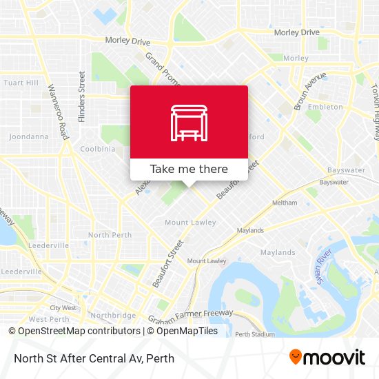 North St After Central Av map